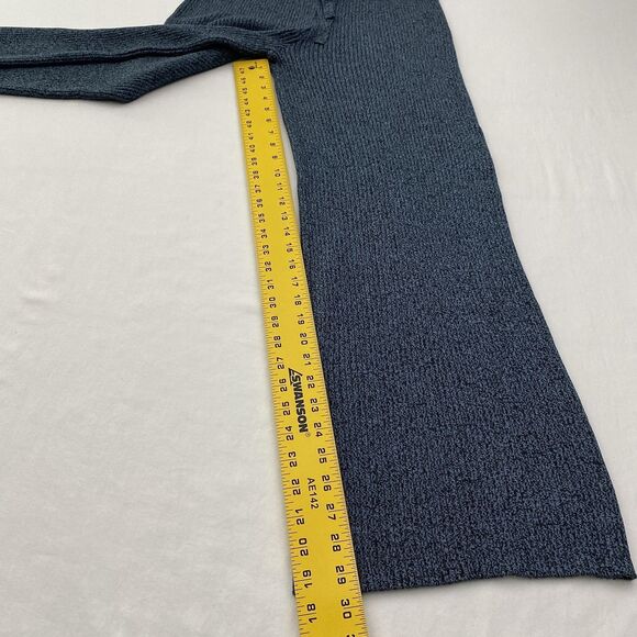 Athleta Reverie Wide Leg Lounge Pants Womens Medium Blue Heather Sweater Knit - Picture 5 of 13